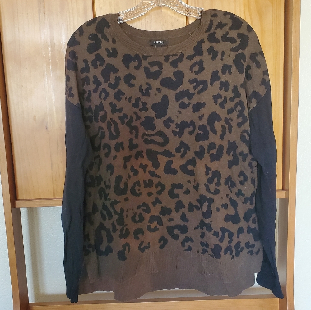 Leopard Print Pullover Sweater